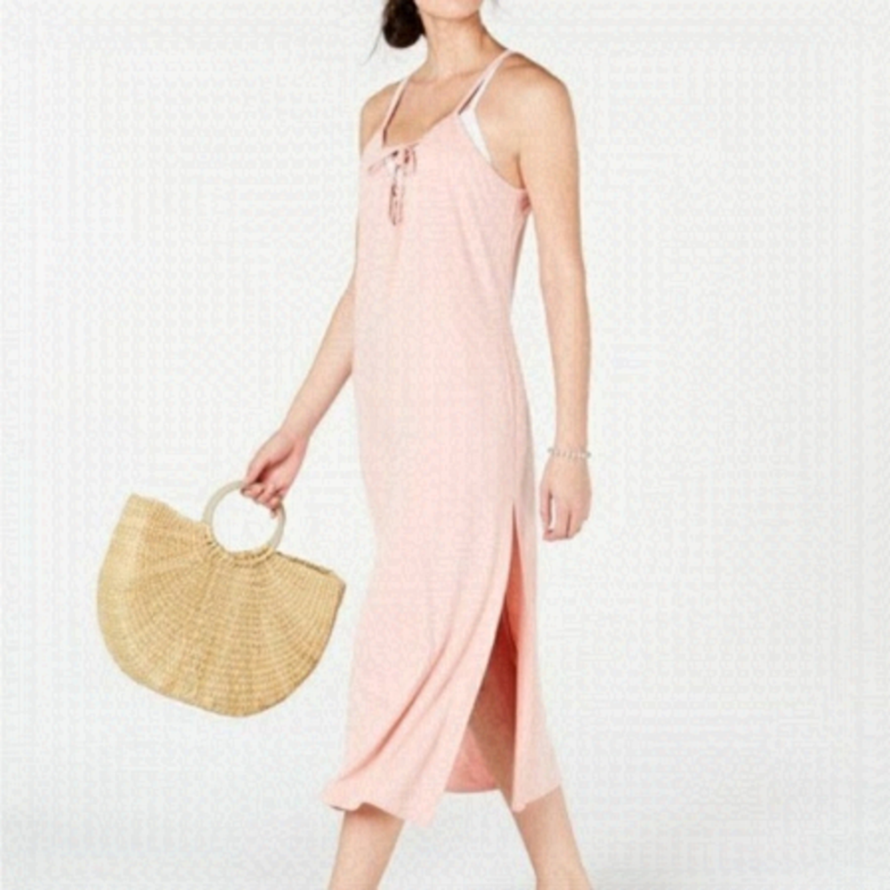 NWT Miken Lace-Up Swim Cover-up Dress